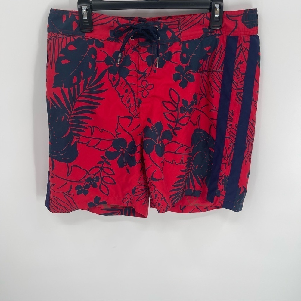 Polo Ralph Lauren Swim Trunks Mens Size XL Shorts Red Blue Floral 6.5 Inseam - Picture 9 of 9
